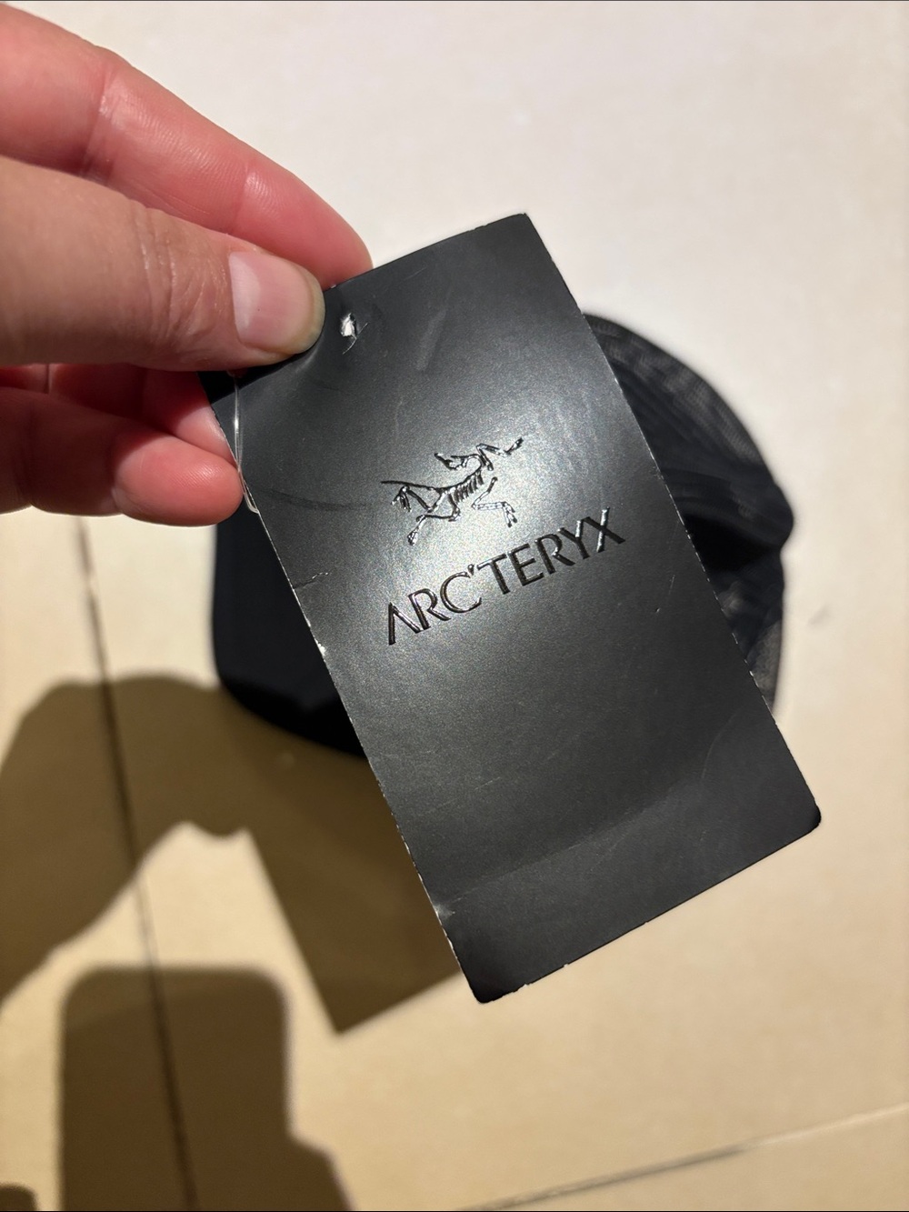 Arcteryx LEAF Black Marketing Curved Brim Trucker Cap TAN velcro embroidered.NEW - Picture 9 of 16